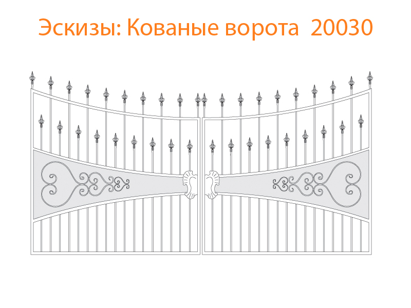Кованые ворота эскизы N 20030