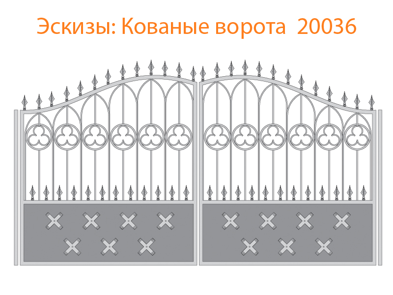 Кованые ворота эскизы N 20036