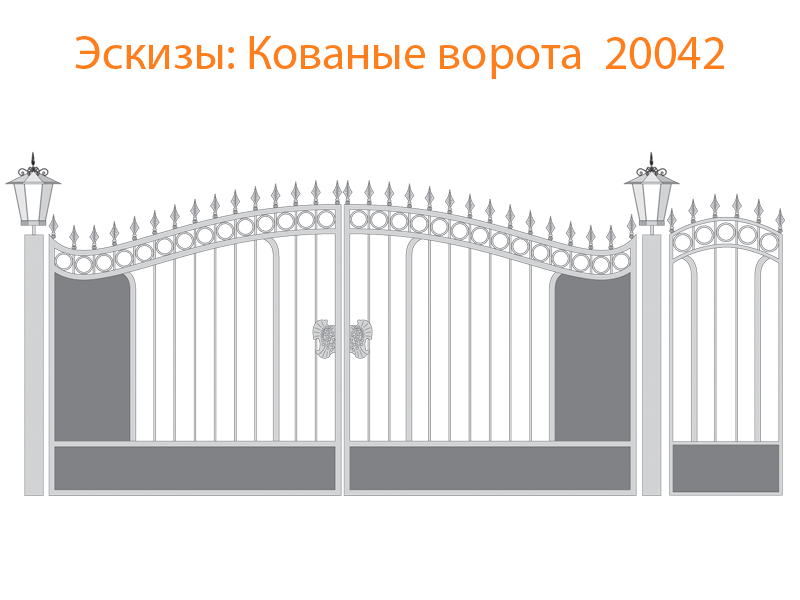 Кованые ворота эскизы N 20042