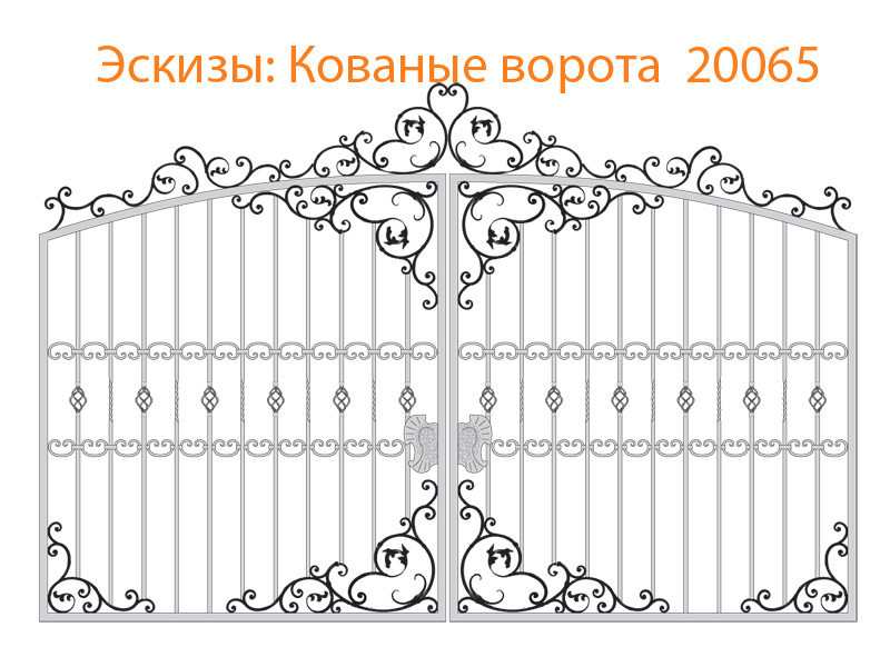 Кованые ворота эскизы N 20065
