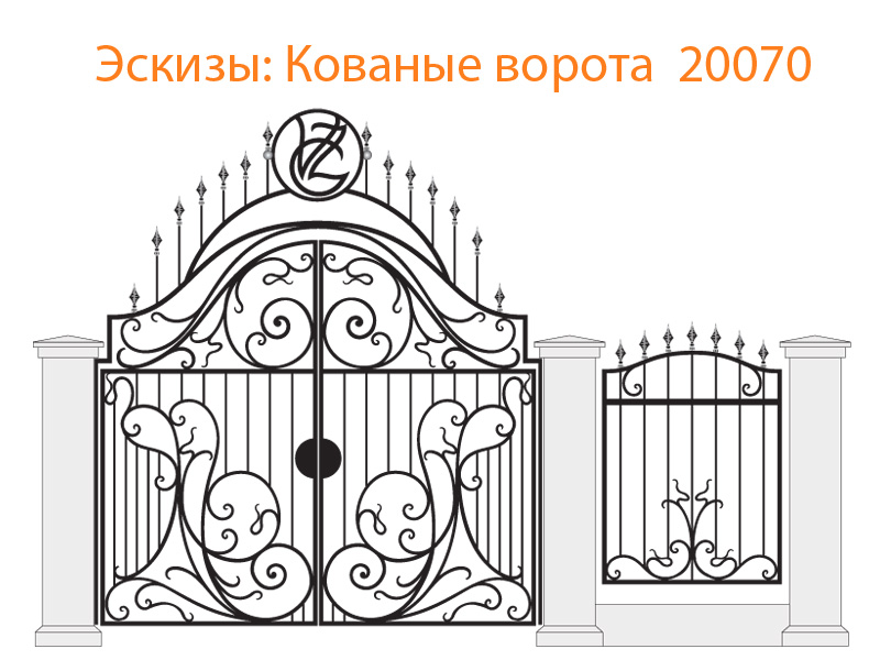 Кованые ворота эскизы N 20070